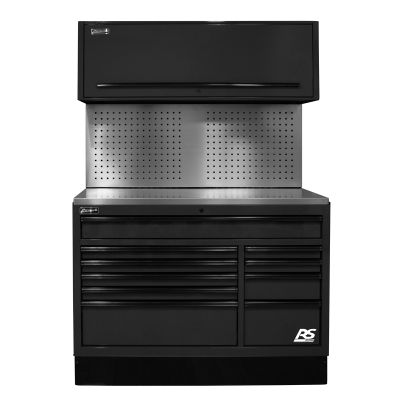 Homak Mfg. 54 in. CTS Centralized Tool Storage with Tool Board Back Splash Set, Black