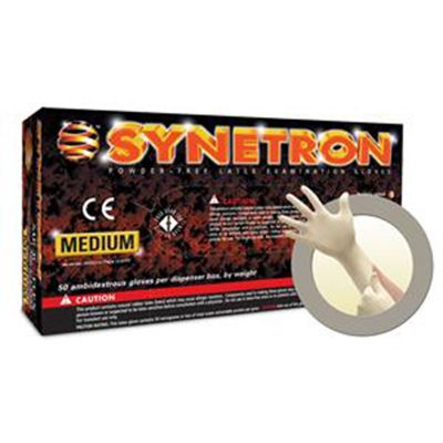 MICROFLEX Synetron Latex Exam Gloves, Size M