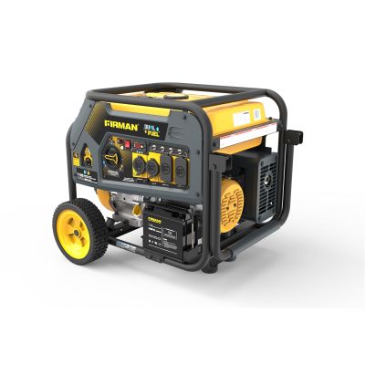 Dual Fuel 7125/5700W Electric Start Gas or Propane Powered Portable Generator with Wheel Kit