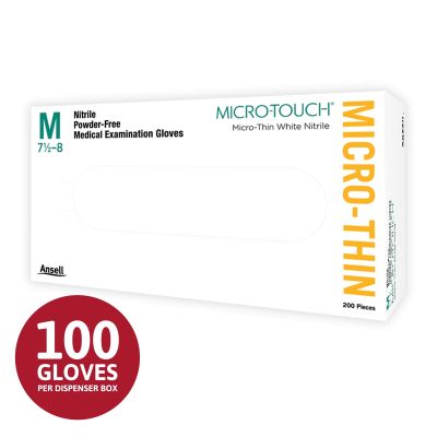 MICRO-TOUCH Micro-Thin Disposable Gloves Non-Latex Multi-Purpose, Powder Free Nitrile Exam Glove for Healthcare, Cleaning, Veterinary or Laboratory Settings, Blue, Size X-Small, Box of 300 units