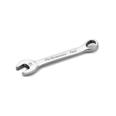 Stubby Chrome Combination Wrench, 10mm, with 12 Point Box End, Fully Polished, 3-3/4" Long