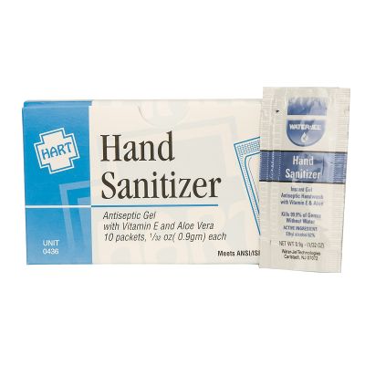 Hand Sanitizer Antiseptic Gel, 1/32 oz. (10-Pack)