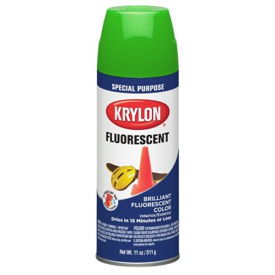 Krylon Fluorescent Paints; Green; 11 oz. Aerosol