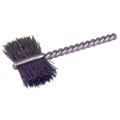 Burrite Type Power Tube Brush, 5/8" Diameter, .005 Wire Size, 2-1/4" Long, Flat Side Action