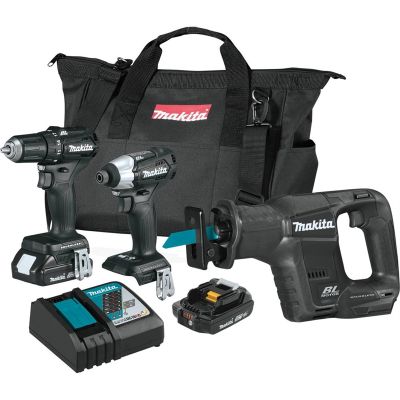 Makita 18V LXT 2.0 Ah Li-Ion Sub-Compact Brushless Cordless 3-Piece Combo Kit