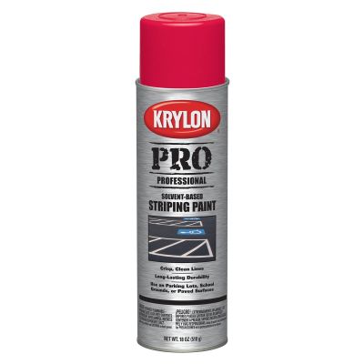 Krylon Professional Solvent Based Striping Paint; Firelane Red; 18 oz. Aerosol