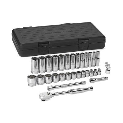 30 Pc. 3/8" Drive 6 Point SAE Standard and Deep Mechanics Tool Set