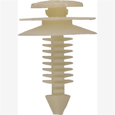 Door Trim Panel Retainers, Natural Nylon, Size: 1/4" (6.4mm), Stem: 13/16", Head: 3/4", Qty: 100