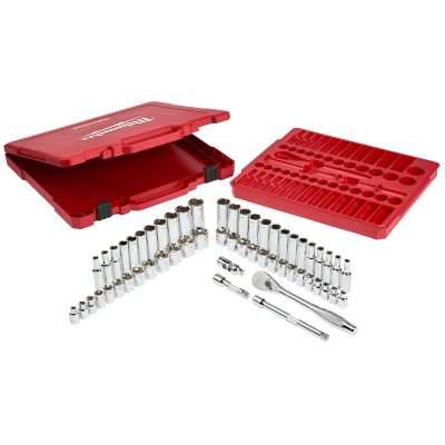 3/8 Drive 56 Pc. Ratchet & Socket Set - SAE & Metric