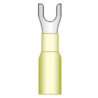 #6 Heat Shrink Yellow Spade Not Brazed (12-10) (100/Bag)