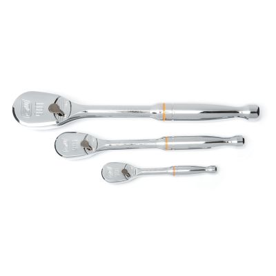 GEARWRENCH 3-Piece 1/4, 3/8 & 1/2 in. 90-Tooth-Tooth Full Polish Ratchet Set