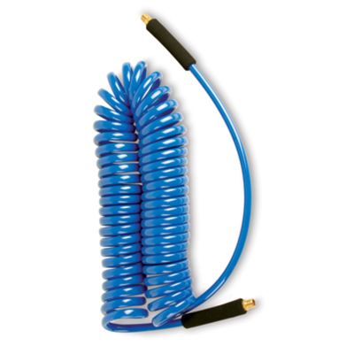 Polyurethane Recoil Hose, 3/8" x 35', with 1/4" MNPT Fittings