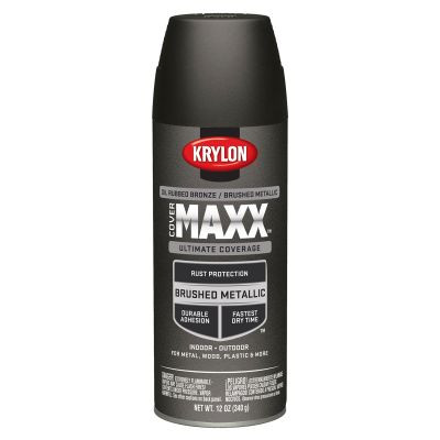 Krylon Covermaxx Paint+Primer; Oil Rubbed Bronze Metallic; 12 oz. Aerosol