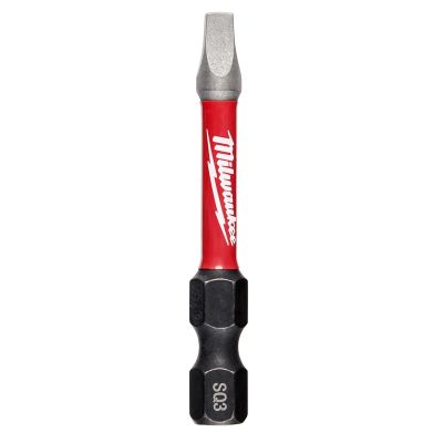 SHOCKWAVE? 2" Impact Square Recess #3 Power Bits (25 Pk)