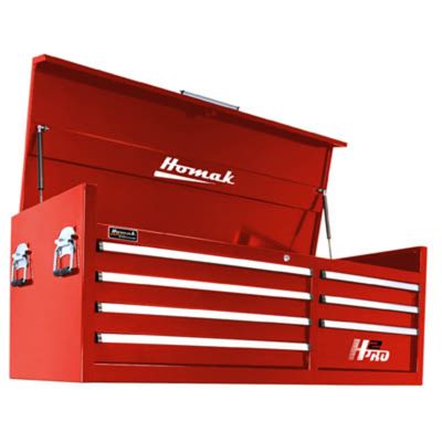 Homak Mfg. 56 in. H2Pro Series 7-Drawer Top Chest, Red