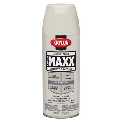 Krylon Covermaxx Paint+Primer; Gloss Almond; 12 oz. Aerosol