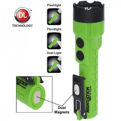 Bayco X-Series Dual-Light AA Flashlight w/ Dual Magnets w/ Green Casing
