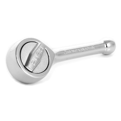 Stubby Chrome Ratchet, 3/8" Drive, Round Head, Quick Release, 3-15/16" Long