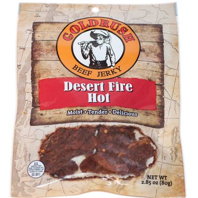 Desert Fire Hot 2.85 oz. Goldrush Beef Jerky (12-C