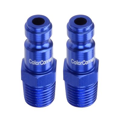 ColorConnex Plug, Type C, 1/4" MNPT, 1/4" Body, Blue, 2-Pack