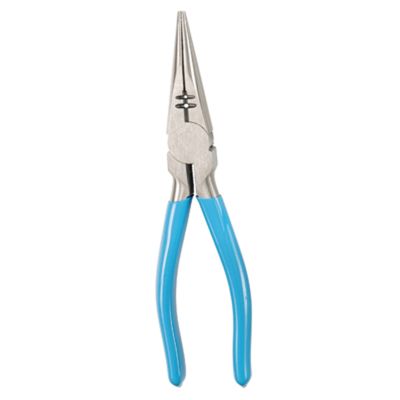 8.38" HD Long Nose Plier, Side Cutter, Wire Strippers