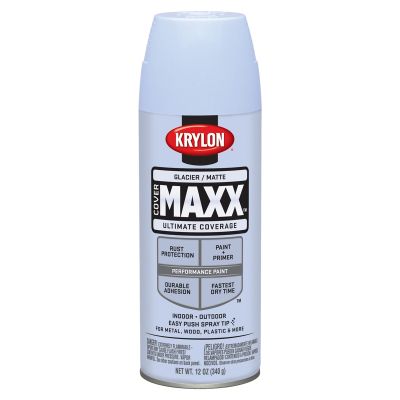 Krylon Covermaxx Paint+Primer; Matte Glacier; 12 oz. Aerosol