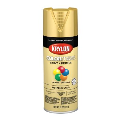 Krylon COLORmaxx Paint + Primer, Metallic Gold