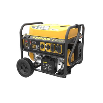 Open Frame 7125/5700W Remote Start Gasoline Powered Portable Generator with Wheel Kit