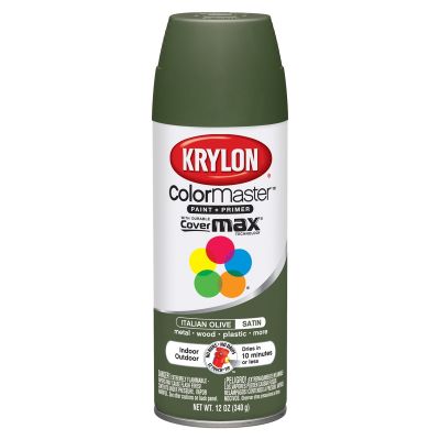 Krylon Colormaster Satin Touch; Italian Olive; 12 oz. Aerosol