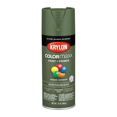 Krylon COLORmaxx Paint + Primer, Satin Italian Olive