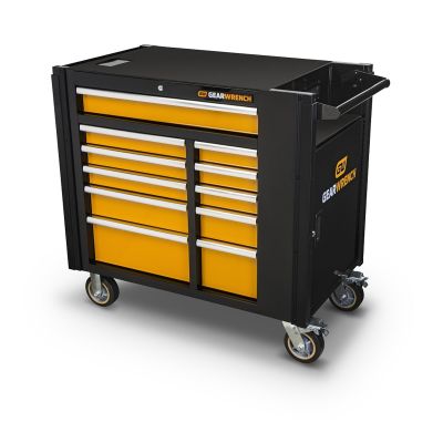 GearWrench 42 in. 11-Drawer Mobile Work Station, Black & Orange
