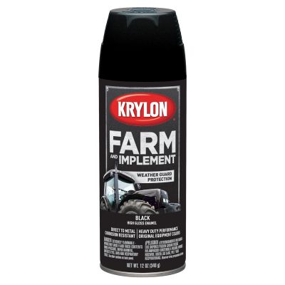 Krylon Farm/Implement; Gloss Black; 12 oz. Aerosol