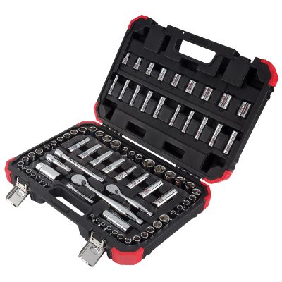 Sunex Tools 79-Piece 1/4 in., 3/8 in. Drive Chrome Socket Set