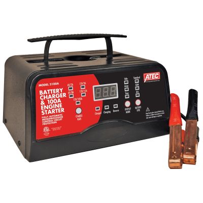 ATEC Battery Charger & 100 AMP Engine Starter, 12V 15/2 AMP Portable Charger