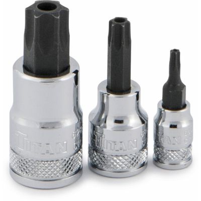 Tamper Proof Torx Bit Socket, 1/2" Drive, T60, Chrome