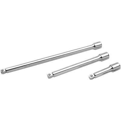 Chrome Wobble Extension Set, 1/2" Drive, 3 Piece, with 3", 5" and 10" Extensions