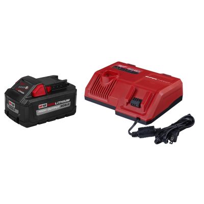 Milwaukee M18 8.0 Ah Supercharger Starter Kit w/ XC 8.0 Ah Battery & Rapid Charger