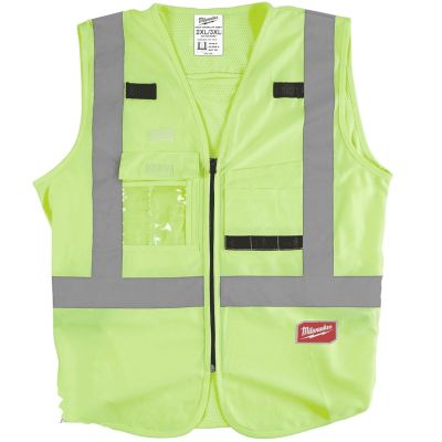 Milwaukee Hi-Vis Yellow Safety Vest, Size S/M (CSA)
