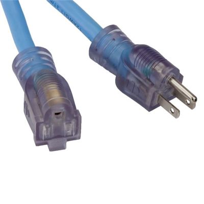 Bayco OSHA NRTL Compliant Cold Weather 100 ft. Extension Cord w/ Single Lighted Outlet - 15 Amp