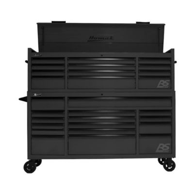 72" RSPro 12-Drawer Top Chest and 16-Drawer Roller Cabinet Combo. - Black