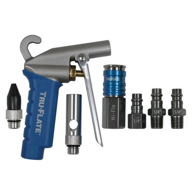 Hi-Flow Blow Gun 7pc set with fittings