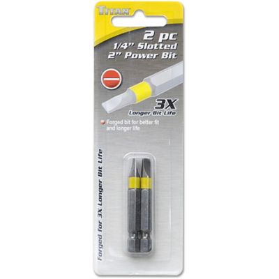 2 Piece 1/4 Inch Drive Slotted 2 Inch Power Bit