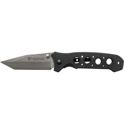 Smith & Wesson Liner Lock Folding Knife Tanto Blade G-10 Handle