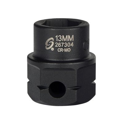 Sunex Tools 1/2 in. Drive 6-Point Low Profile Impact Socket w/ Hex Shank, 13 mm