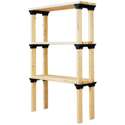 2x4 Basics Shelf Link 6-Pack, Black (Lumber Not Included)
