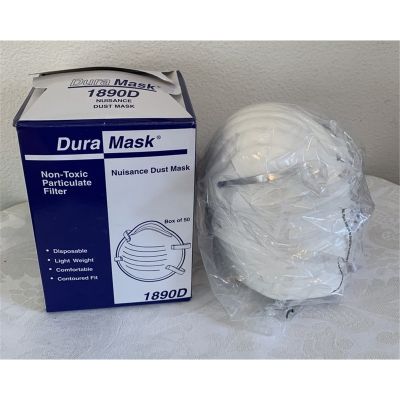 Duramask Nuisance Masks w/ Head Strap, White (50 per Pack)