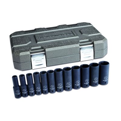 12 Pc. 1/2" Drive 6 Point SAE Deep Impact Socket Set