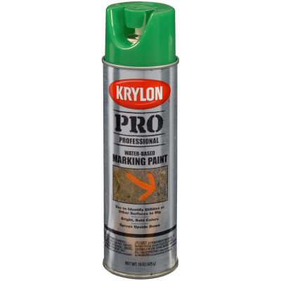Krylon Marking Paints; Water Based; Fluorescent Neon Green; 15 oz. Aerosol