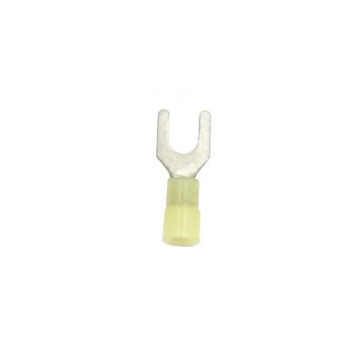 Terminal Spade #8 Nylon Yellow (12-10) (100/Bag)