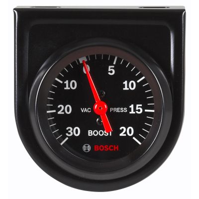 2" Mechanical Vacuum/Boost Gauge, Black Face